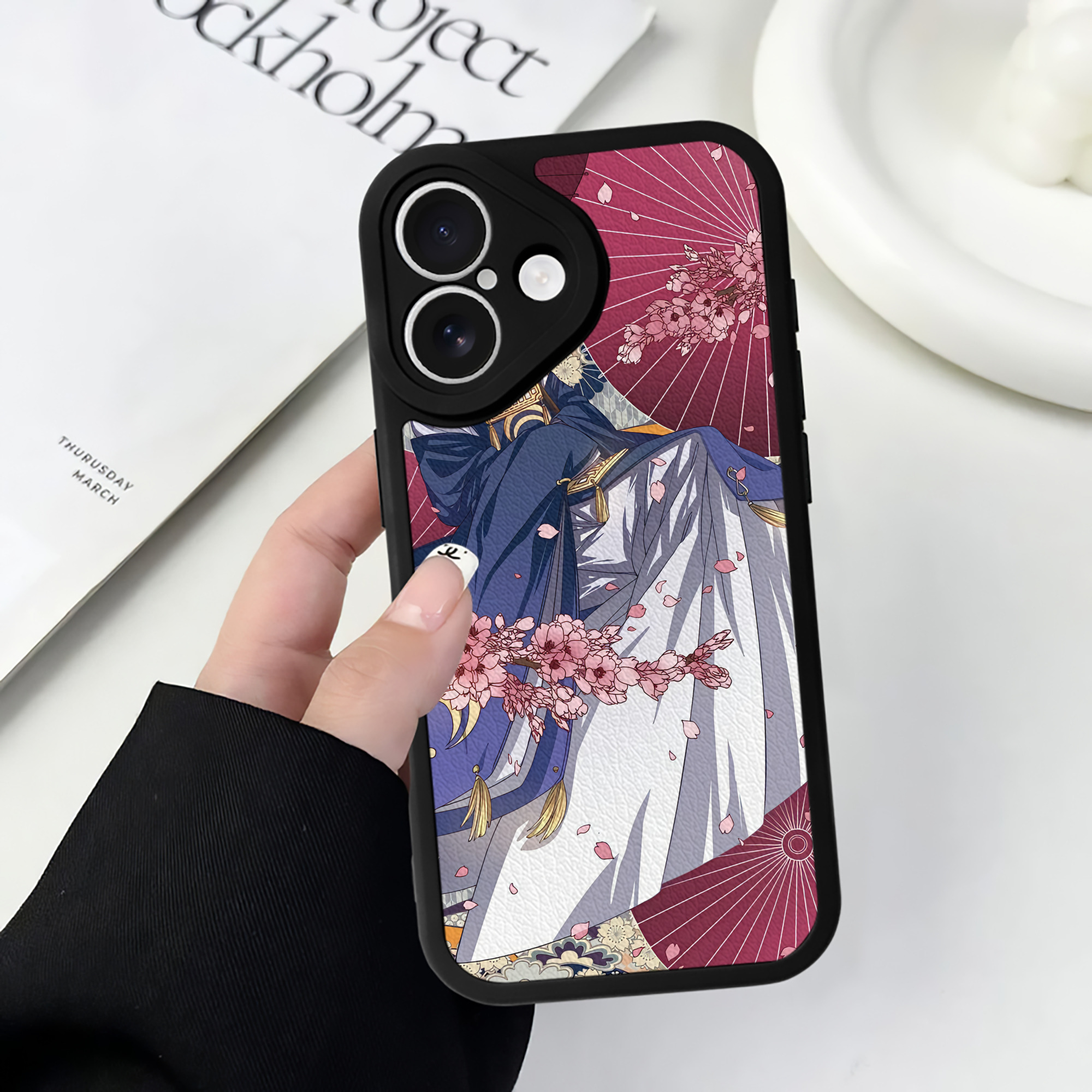 （画像用） 刀剣乱舞 Touken Ranbu 【iPhone 16シリーズ対応】シリコンスマホケース（レザー調） 材質：シリコン